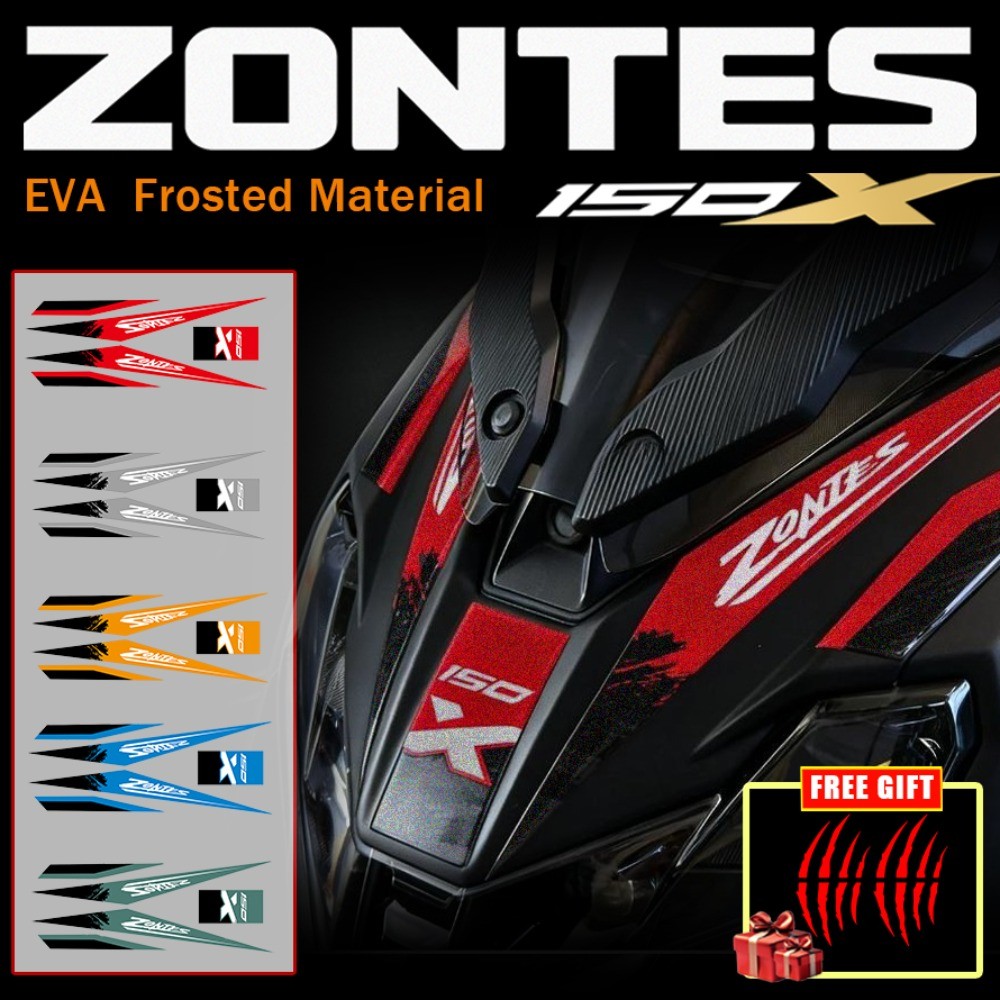 Para 2026 Zonntes 150X Adesivo Cabeça Dianteira Carenagem Adesivos EVA Fosco Protetor À Prova Dwaterproof Água Decalque