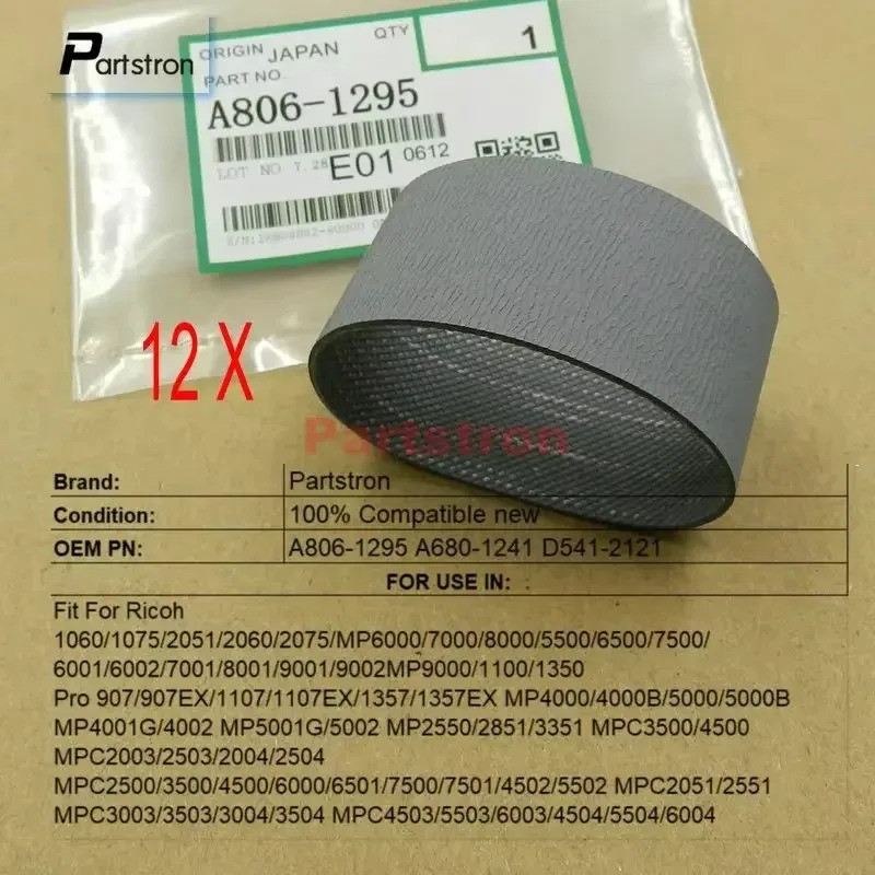 FW 6 Peças Correia De Alimentação De Papel ADF A806-1295 A806-1241 Adequada Para Ricoh MPC 2500 3500 4500 4502 5000 5502