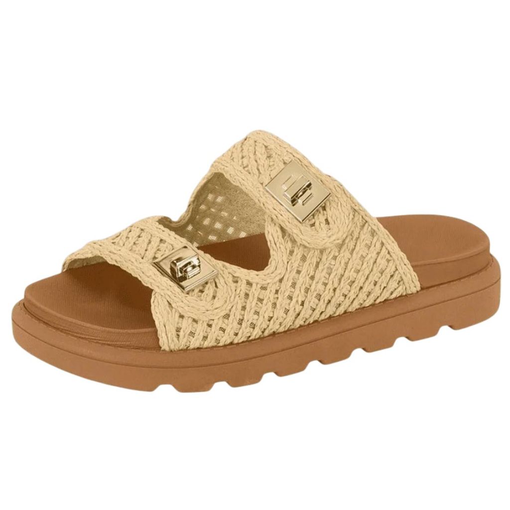 Chinelo Feminino Papete Tratorado Confortável Slide Vizzano
