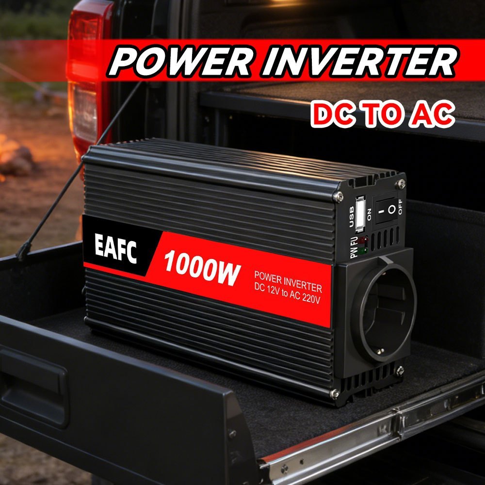 EAFC 1.000W (valor de pico) Conversor de carregador de inversor de energia para carro, potência nominal 500W, transforma