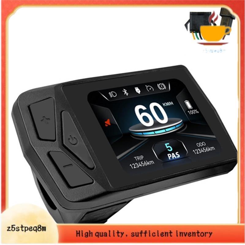 Bicicleta Elétrica 36V-72V LCD T24 UART 2 Comunicação Display Colorido Acessório De Com Conector SM