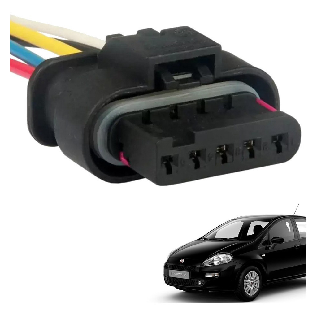 01 Chicote Plug Conector 5 Vias Lanterna Traseira Fiat Punto Tc 1729