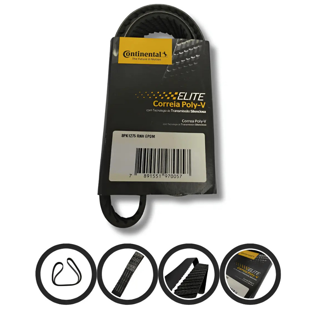 Correia 8PK1275 Volkswagen 13190 15190 4.6 24280 26280 31280 6.9 Man D8 12 8PK1275 Continental