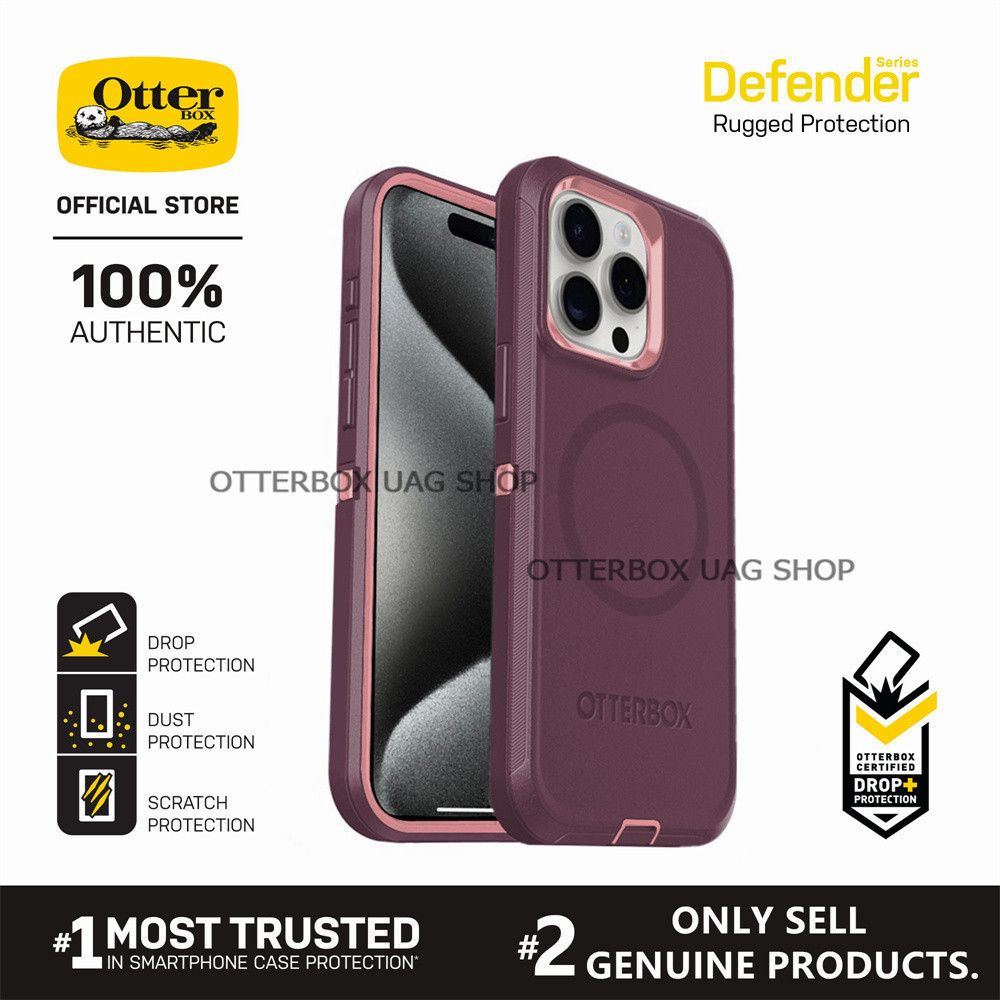 OtterBox iPhone 16 15 14 Pro Max/Plus/13 12 Defender com Capa da Série Magnética