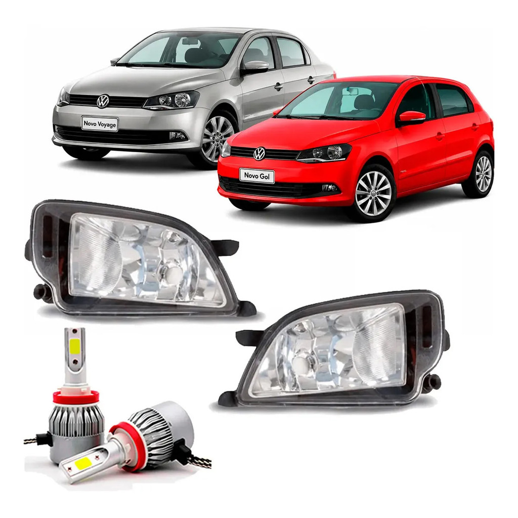 Kit Farol Milha Gol G6 2013 2014 2015 2016 Auxiliar Led