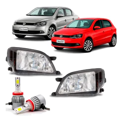Kit Farol Milha Gol G6 2013 2014 2015 2016 Auxiliar Led