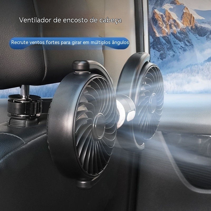 Ventilador para banco traseiro de carro 12v, ventilador de resfriamento potente para carros, mini ventilador USB para as