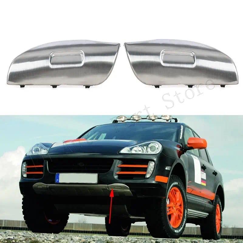 Amortecedor Dianteiro Do Carro De Aço Inoxidável Gancho De Reboque Capa Tampa Transportando Olho Boné Para Porsche Cayen