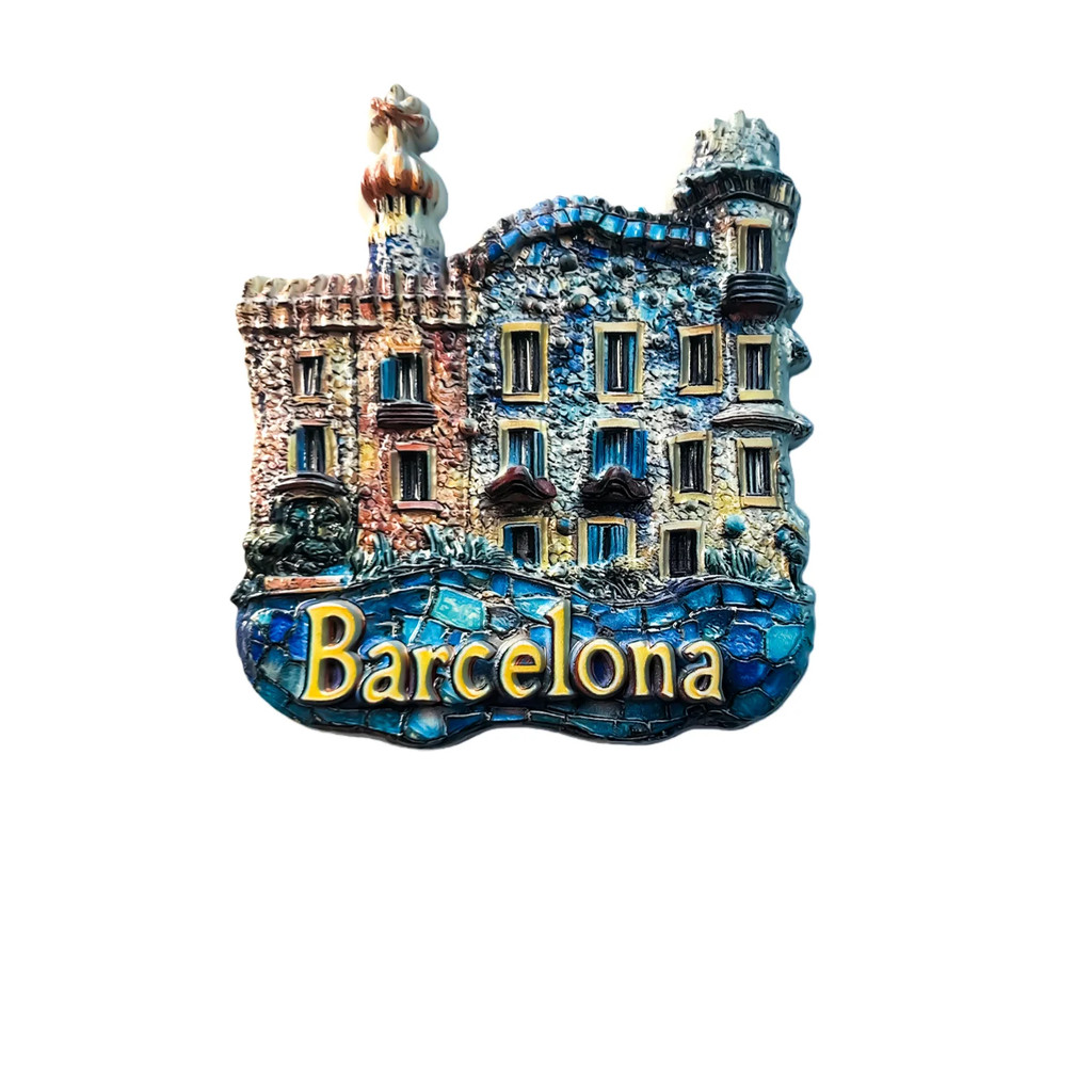 Espanha , Barcelona , Resina 3D , Apartamentos Batllo , Lembranças Turísticas , Azulejos De Porcelana Em Mosaico , Adesi