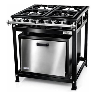 Fogão Industrial De Piso 4 Bocas Cristal Baixa Pressão + Forno(NÃO INCLUSO FORNO - COMPRE SEPARADO)