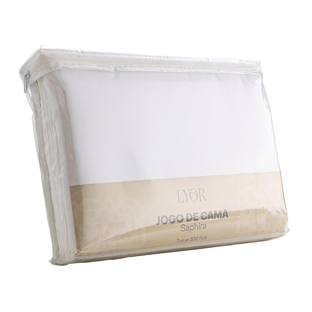 Jogo de Cama Hotel Saphira Casal Toque 300 Fios Branco