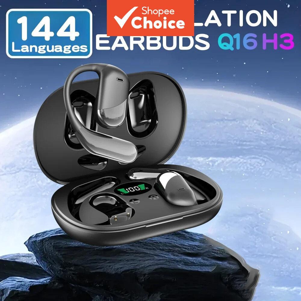 Fones de ouvido Bluetooth de tradução inteligente, modo de toque inteligente, tela sensível ao toque, fones de ouvido de