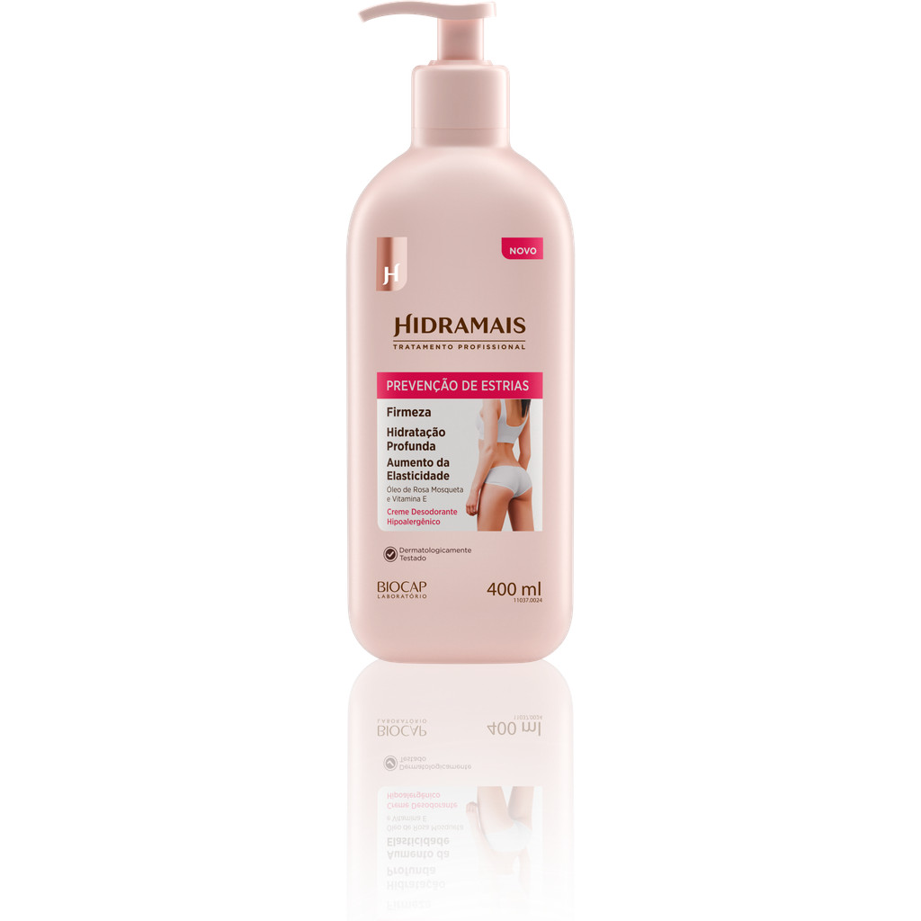 Creme Estrias Hidramais 400ml Rosa Mosqueta Hipoalergênico
