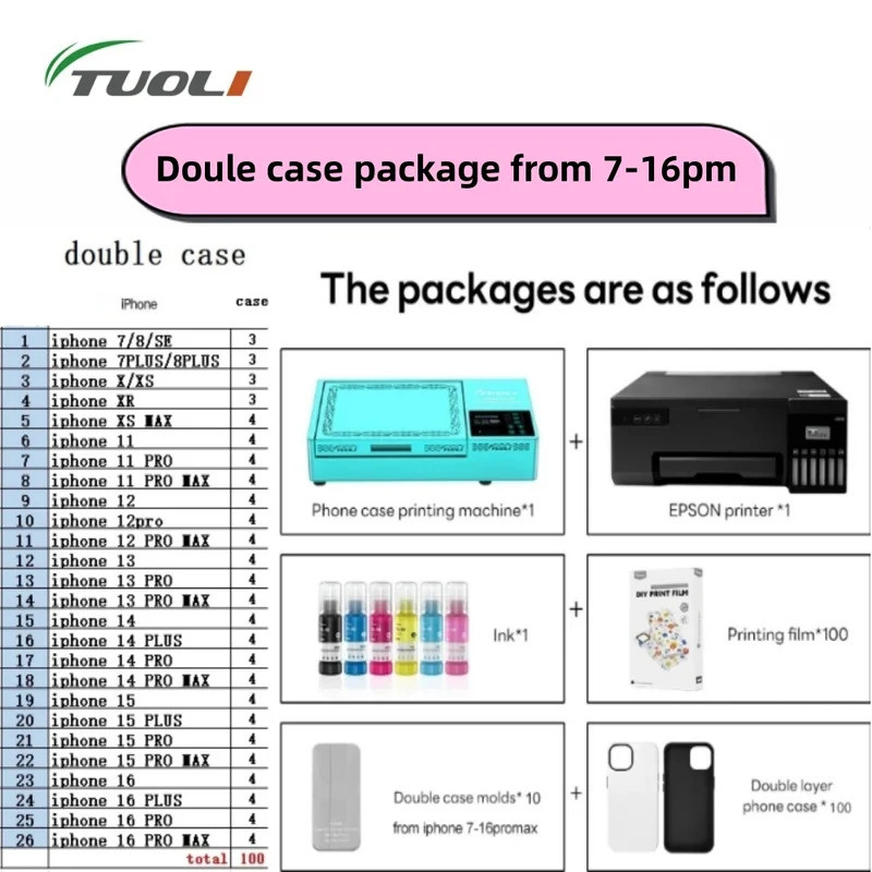 TUOLI TL-X9 Impressora De Capa De Celular Personalizar DIY Móvel Máquina De Impressão Em Branco De Sublimação Para iPhon