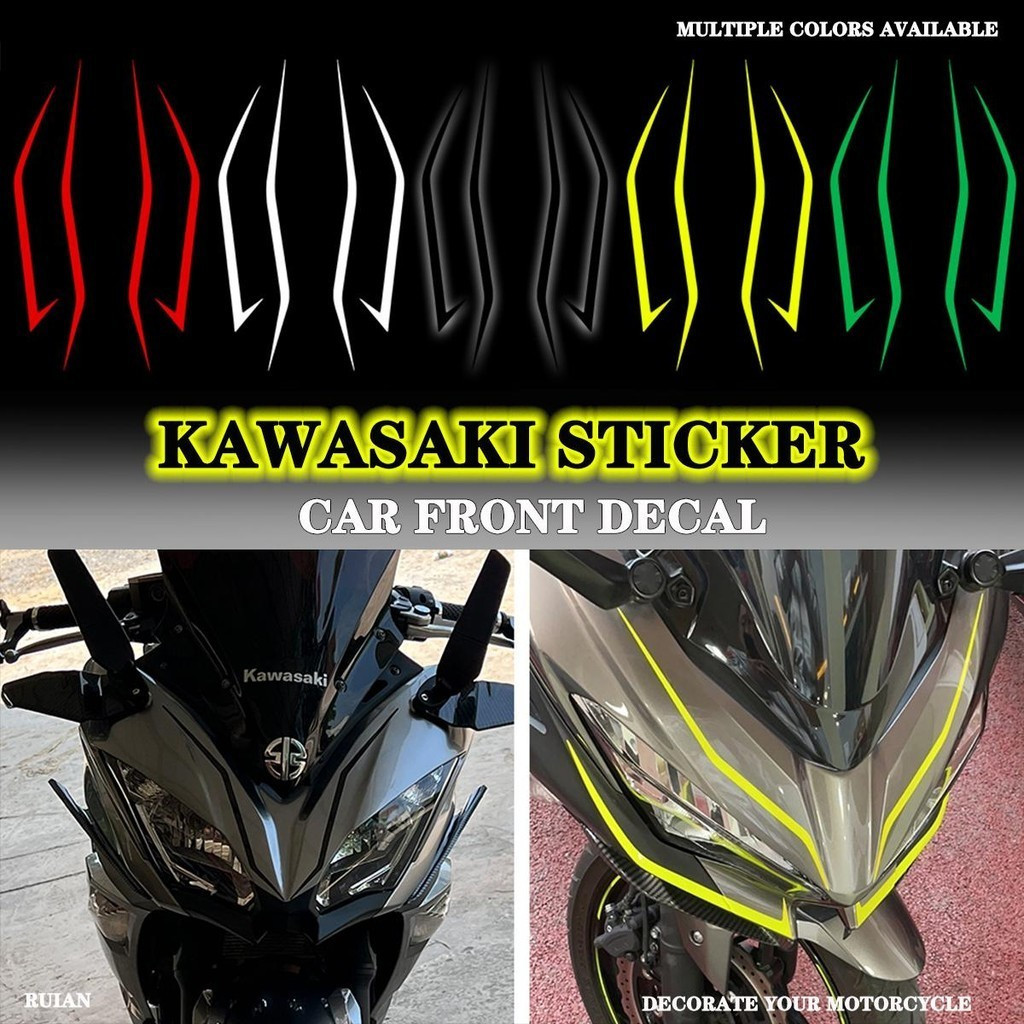 Adesivos Refletores Kawasaki para Motocicletas Ninja 400 H2 H2SX, Para-brisas Frontais Modificados de Motocicletas