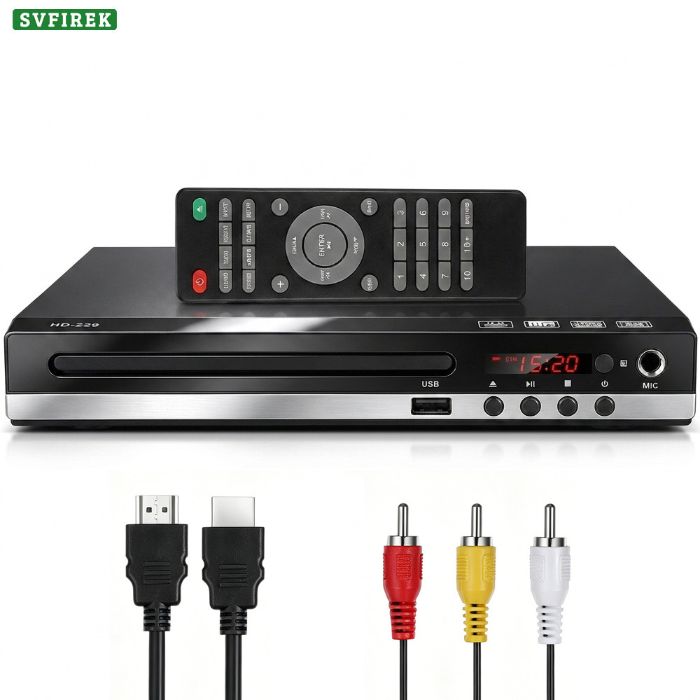 Leitor De DVD HDMI 1080P Full HD Disco Multiregião USB Reprodução De Mídia Sistema Compacto De Entretenimento Doméstico