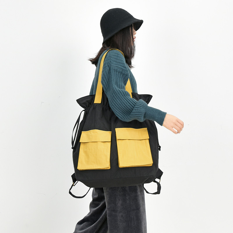 Chengxin Bolsa de ombro Casual feminina de cor contrastante Original de grande capacidade Novo produto Mochila de ferram