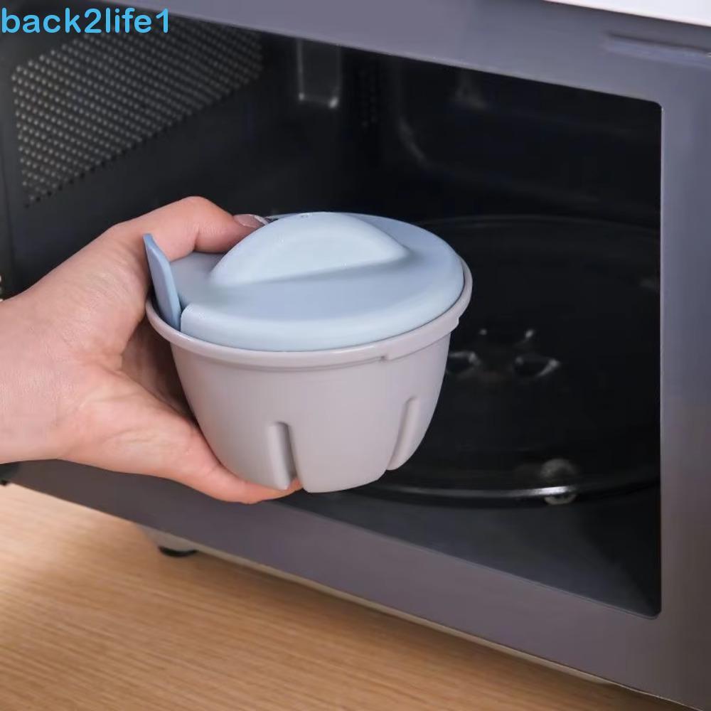 BACK2LIFE1 Fogão De Ovos De Micro-Ondas Para Cozinha De 2 Peças , Plástico Com Cesta De Filtro Caçador , 1/2 Cavidade