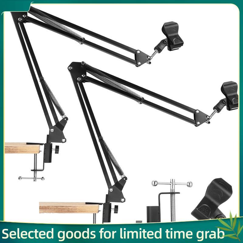 Suporte De Microfone De Mesa Com Braço Braçadeira De Montagem De 3/8 " Armazenável Para Microfones Leves Podcast Gravaçã