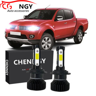 Para Mitsubishi Triton , Ano 2007-2015 Farol Dianteiro Do Carro Lâmpadas BHLamp-V4 6000K Kit De LED Substituir Halogênio