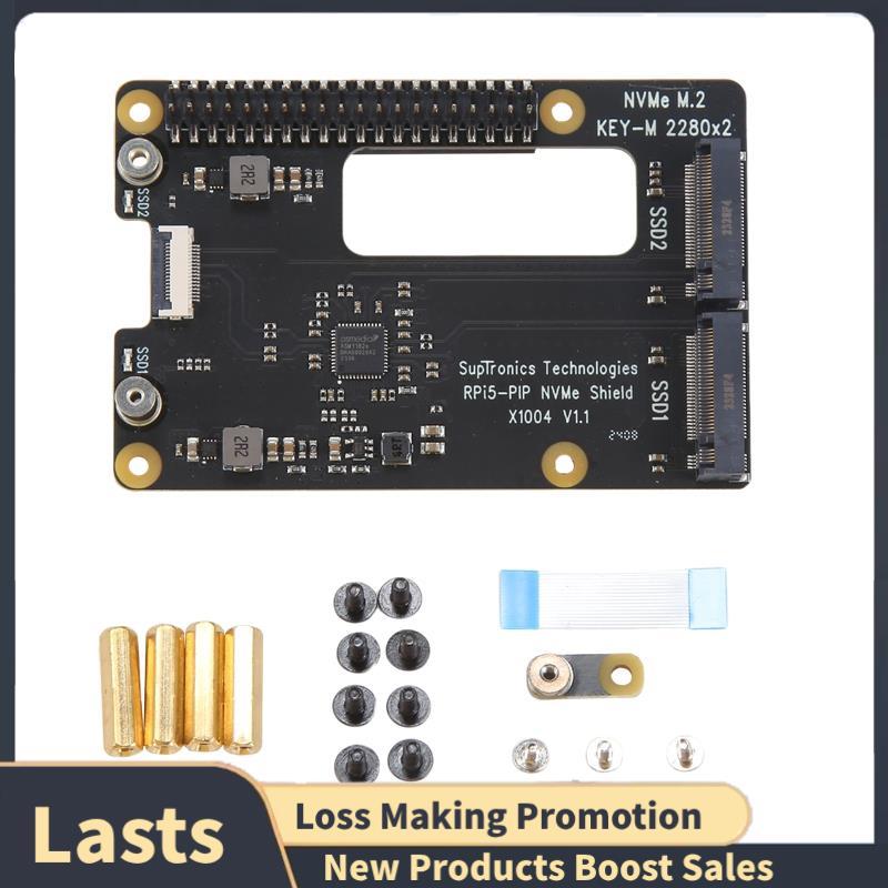 X1004 Para 5 PCIE M . 2 NVME Placa De Expansão SSD Duplo 2280 PCB Acessórios Eletrônicos Não Suporta Bota De