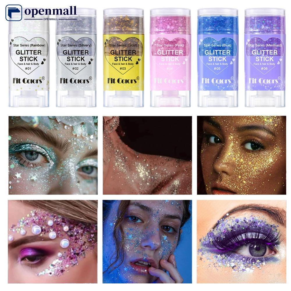 OMALL Multiuso Body Glitter Gel Rosto Lábio Olho Shimmer Holográfico Iridescente Brilho Pigmento Brilhante Para Festival