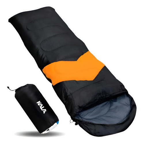 Saco De Dormir Kala Preto Sarcófago Capuz 5°c A 12°c Camping Trilhas Direito