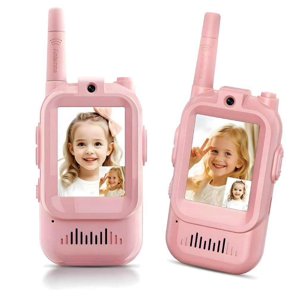 Walkie Talkie Infantil com Vídeo Tela LCD 3 Modos de Voz Alcance até 400m ANJGG BRASIL