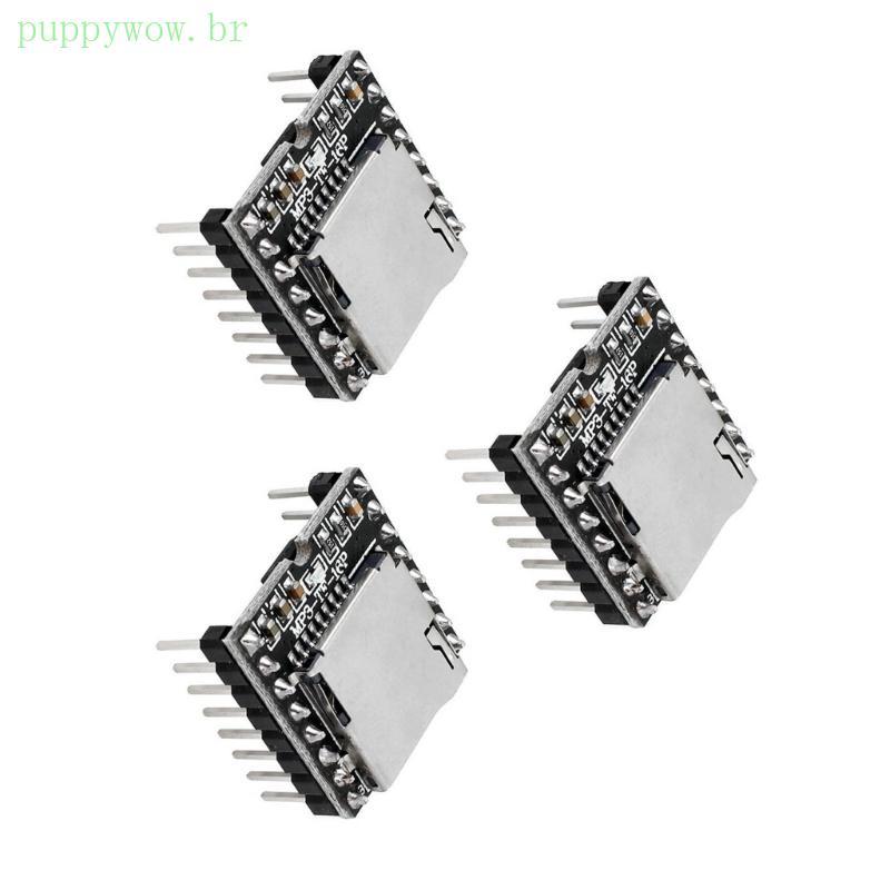 PUP 3 Pçs Para DFPlayer MP3 Player Módulo TF Cartão U Disco Som Voz Placa Expansão