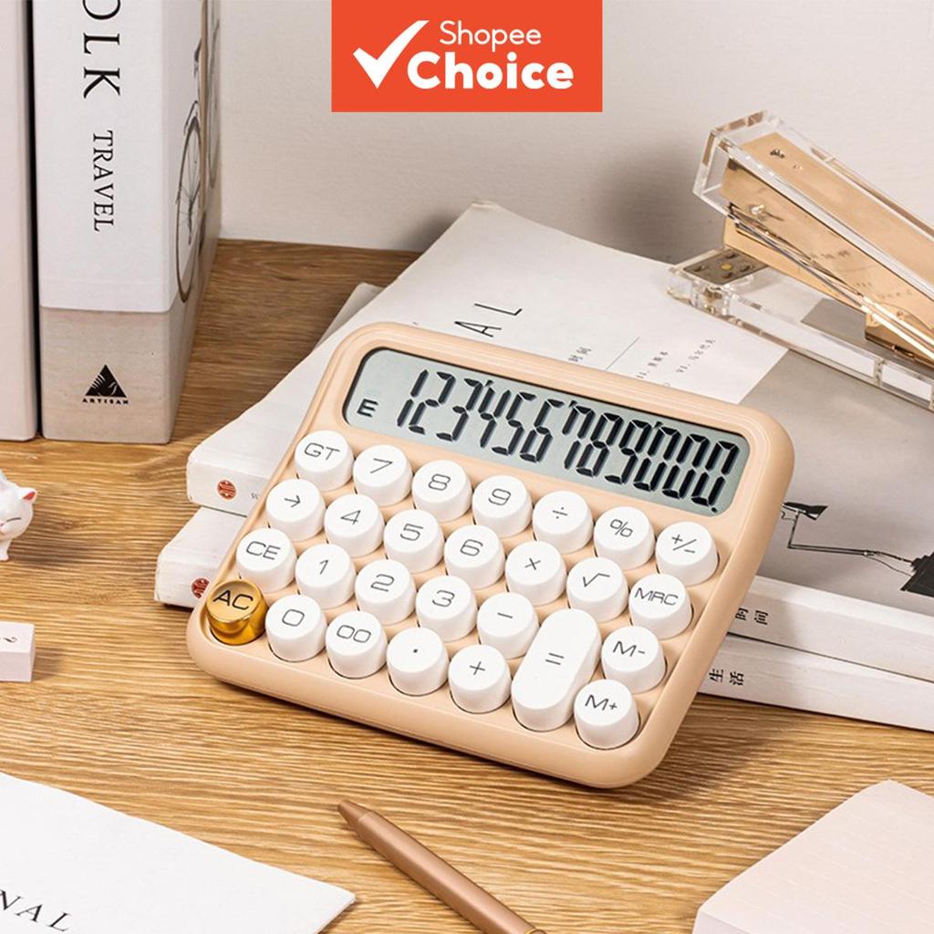 Deusa Calculadora: Calculadora mecânica financeira silenciosa para escritório, com botões grandes e design sofisticado
