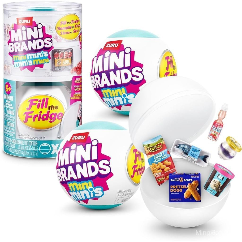 ZURU Mini Brand Fill The Fridge Mini Series 1 Coleção Mini Brinquedo (2 Cápsulas) DTEO