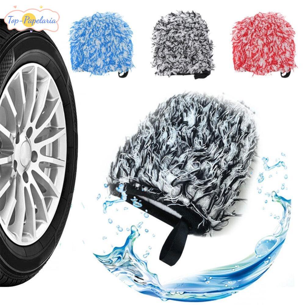 Luva Perfumada Da Lavagem Do Detalhe Roda , Luvas Dupla Face Limpeza Cubo Carro , Bolso Dedo