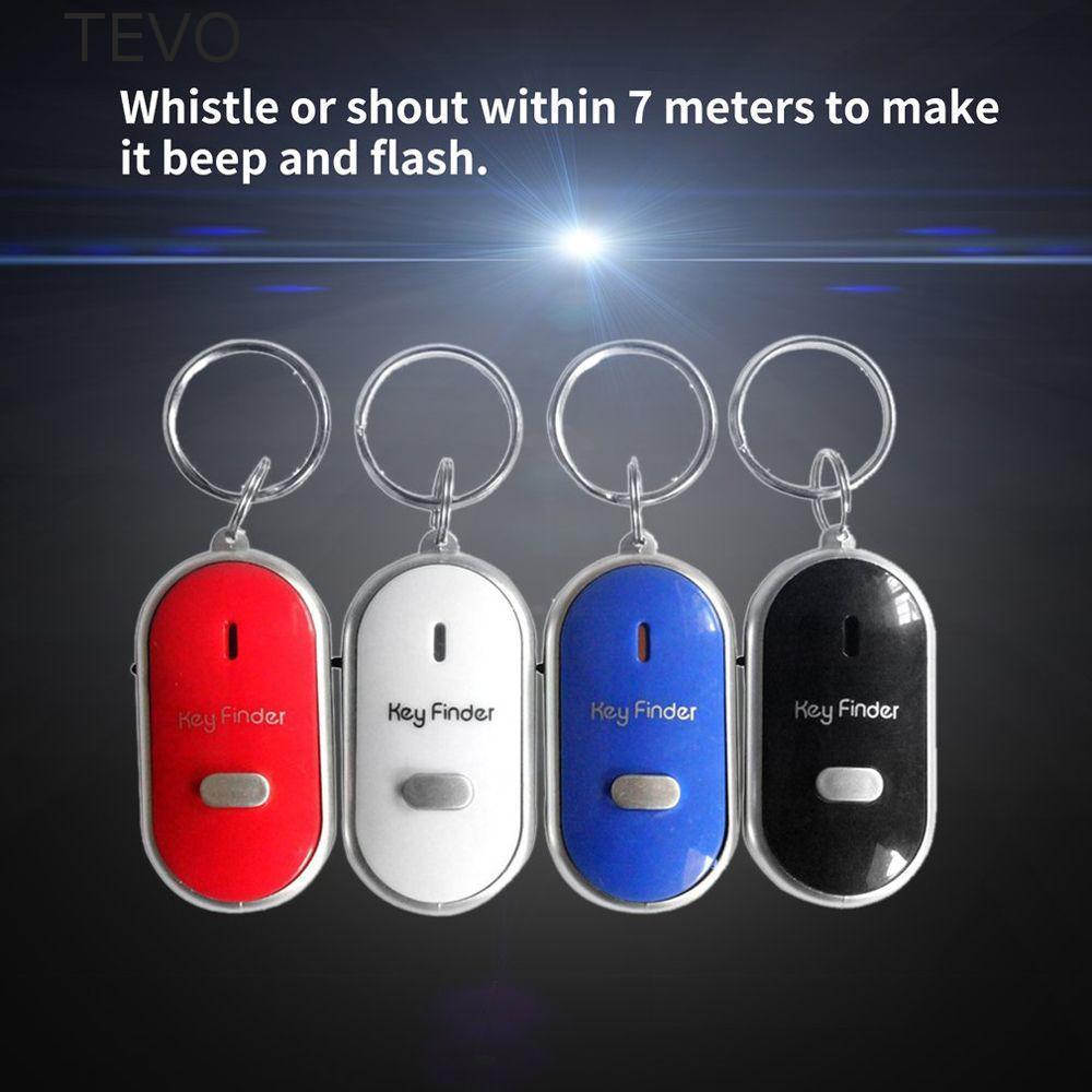 TEVO LED Apito Localizador De Chave Mini Sensores De Inteligente Anti-Perdido Luz Tocha Chaveiro Rastreador