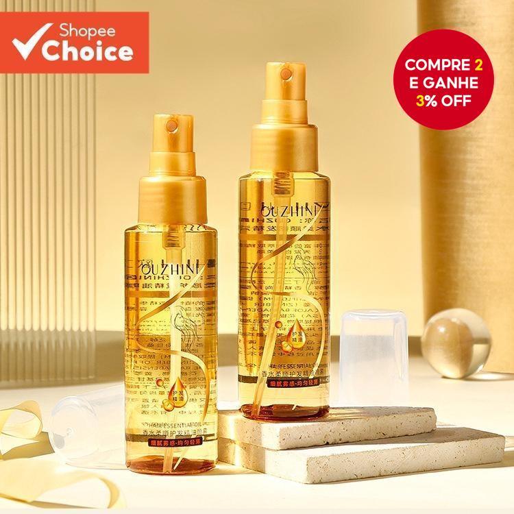Névoa De Essência Capilar Com Aroma De Perfume , Óleo Sem Enxágue , Anti-Inchaço E Frizz , Aumenta O Brilho