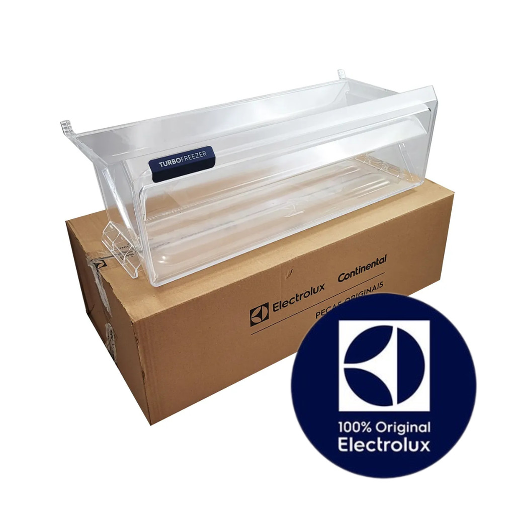 GAVETA INFERIOR DO FREEZER TURBOFREEZER REFRIGERADOR ELECTROLUX ORIGINAL - IM8 - IM8B - IM8IS - IM8S