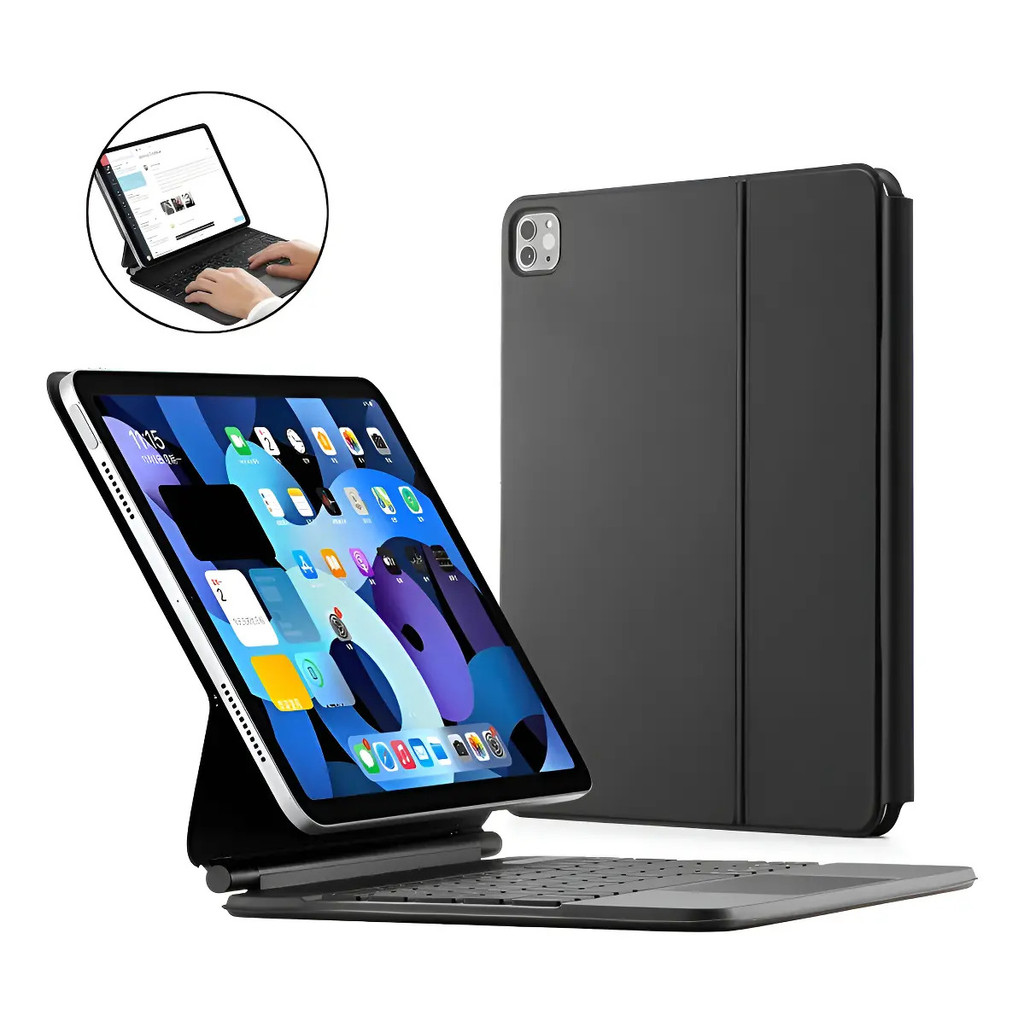Case Com Teclado Trackpad Para iPad Air 5 10.9 A2589 A2591
