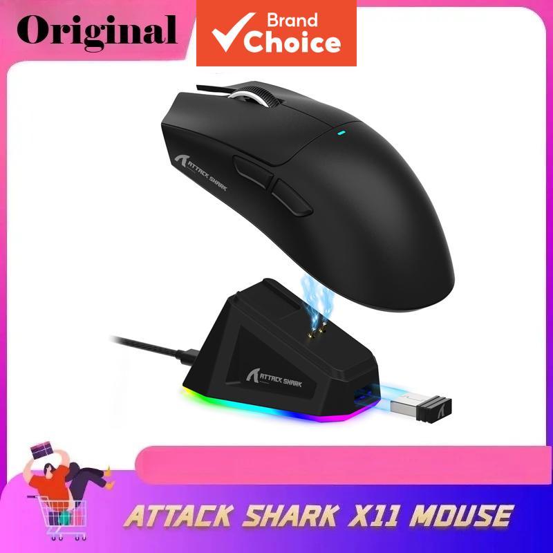 Mouse Gamer Sem Fio Attack Shark X11 Tri-Modo Mouse Gamer Ultra-Leve Para Presente
