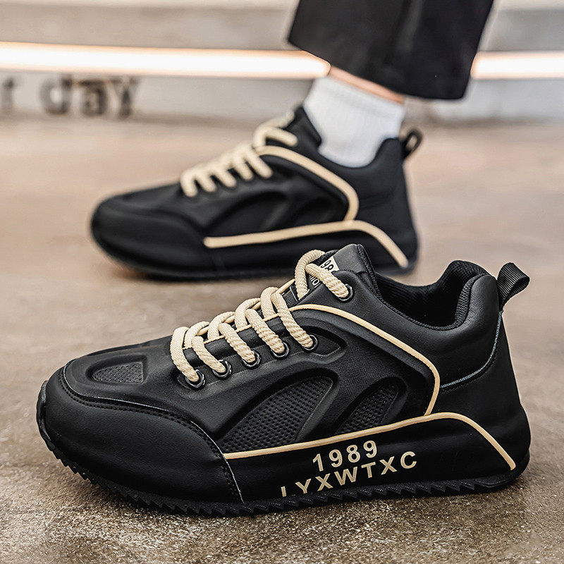 Primavera sapatos masculinos yd sapatos de couro pão sola tênis esportivos masculinos juventude de sola grossa sapatos m