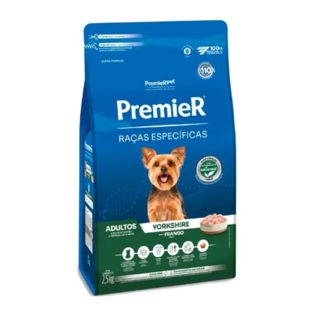Ração Premier Raças Específicas para Cães Adultos Yorkshire 2,5KG