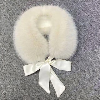 Novo estilo de raposa-como pelúcia cachecol de pele sintética cachecol fita cachecol gola de pele senhoras cor sólida Al