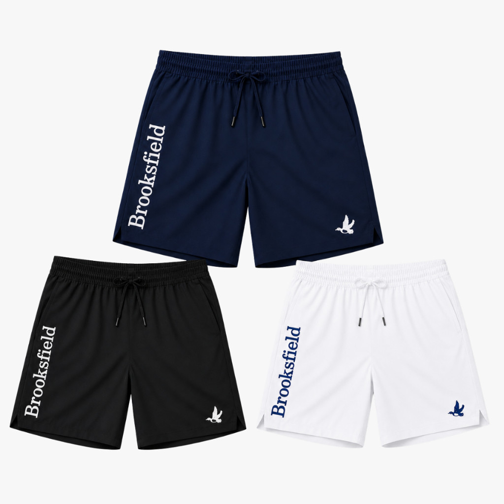 KIT 3 SHORTS BROOKSFIELD BERMUDA TACTEL ELASTANO DRY FIT PRAIA VERÃO MAURICINHO