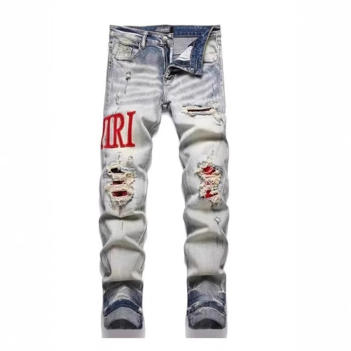 Calça masculina retrô Slim fit Skinny calça masculina rasgada calça Jeans feminina