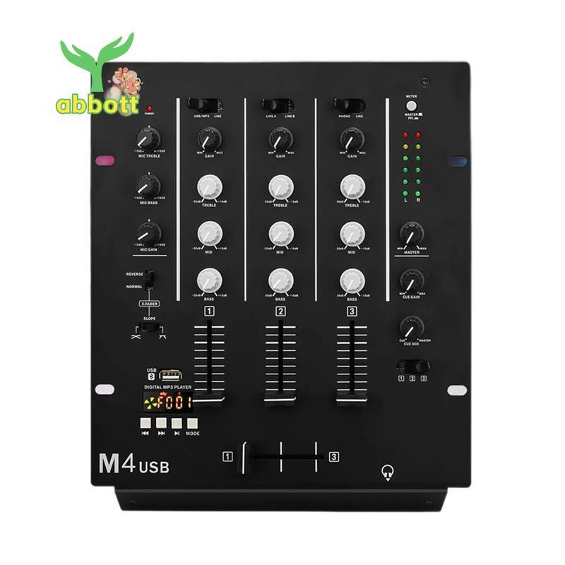 [Quick A] DJ Mixer De 3 Canais Com Interface De Áudio Integrada Bandas Para Barra De Palco KTV Console De Mixagem De Dis
