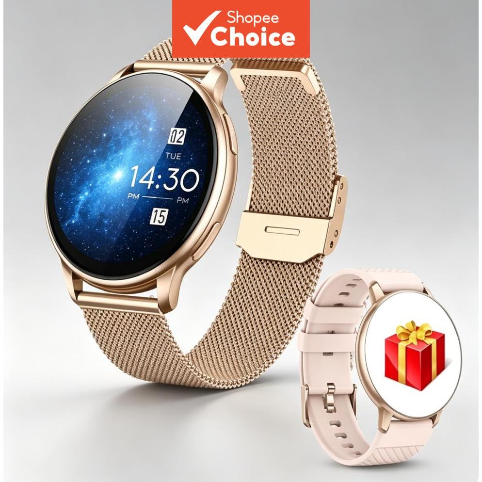 Novo Smartwatch Relógio Inteligente Feminino Nova Chegada 2026 Chamada Bluetooth Resistência À Água Metal Fino