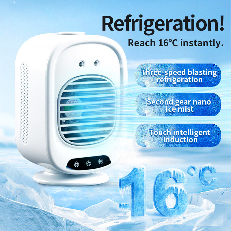 Carro portátil portátil portátil pequeno ar condicionado Spray ventilador escritório Desktop carregamento usb pequeno re