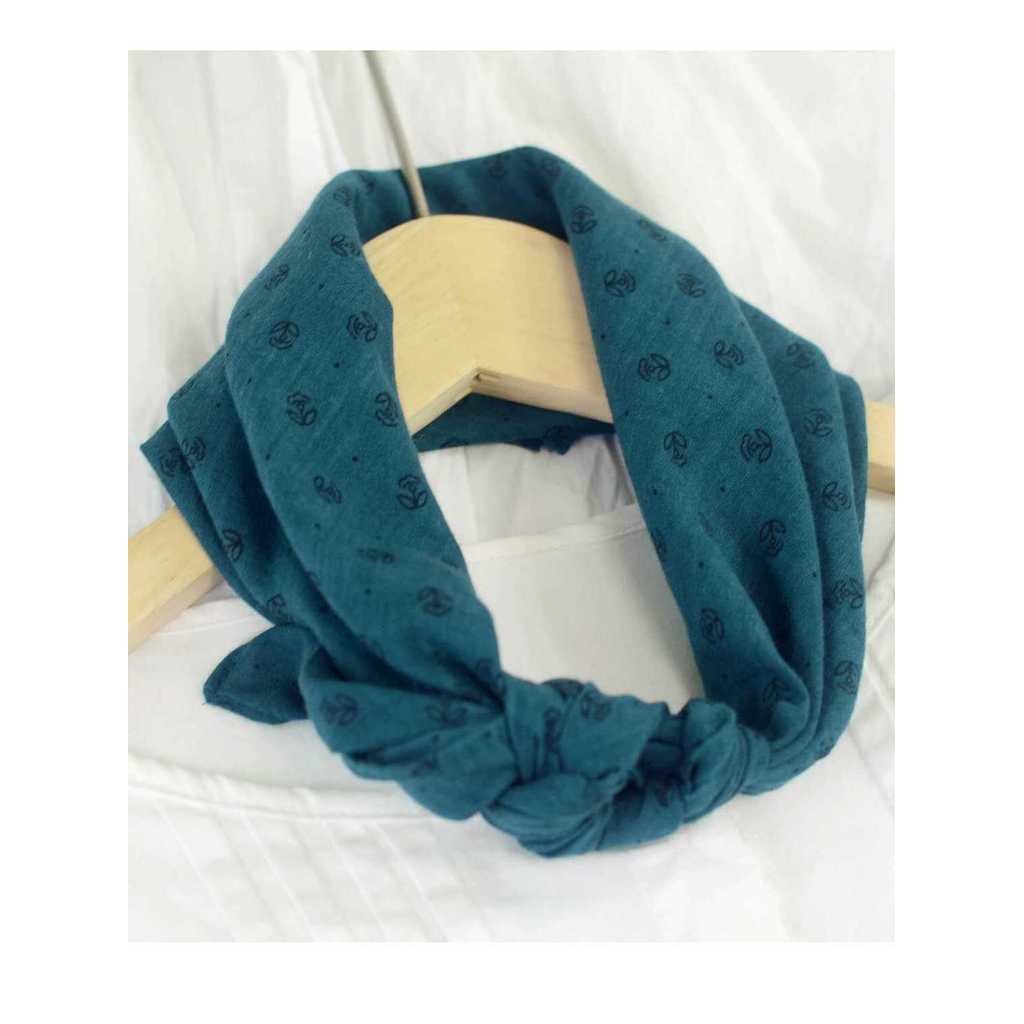 Super bonito pavão azul Floral algodão pequeno quadrado macio elegante proteger coluna Cervical protetor solar viagem pe
