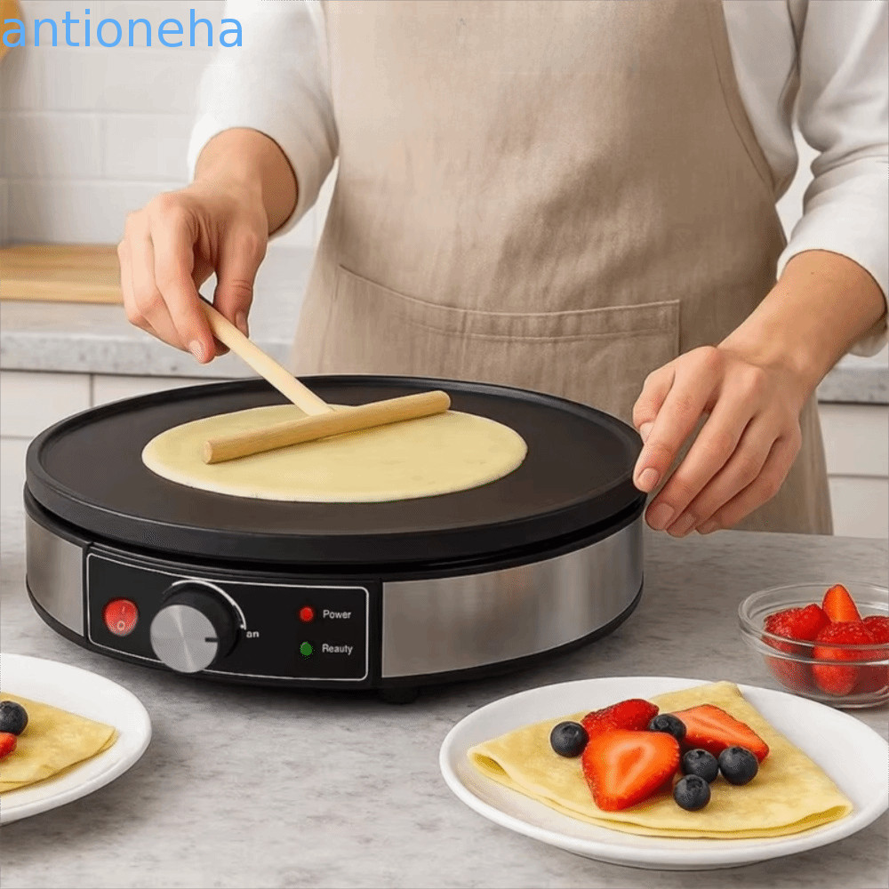 Máquina De Crepe Elétrica ANTIONEHA , Panqueca Redonda De Alumínio | Assadeira De Tamanho Grande
