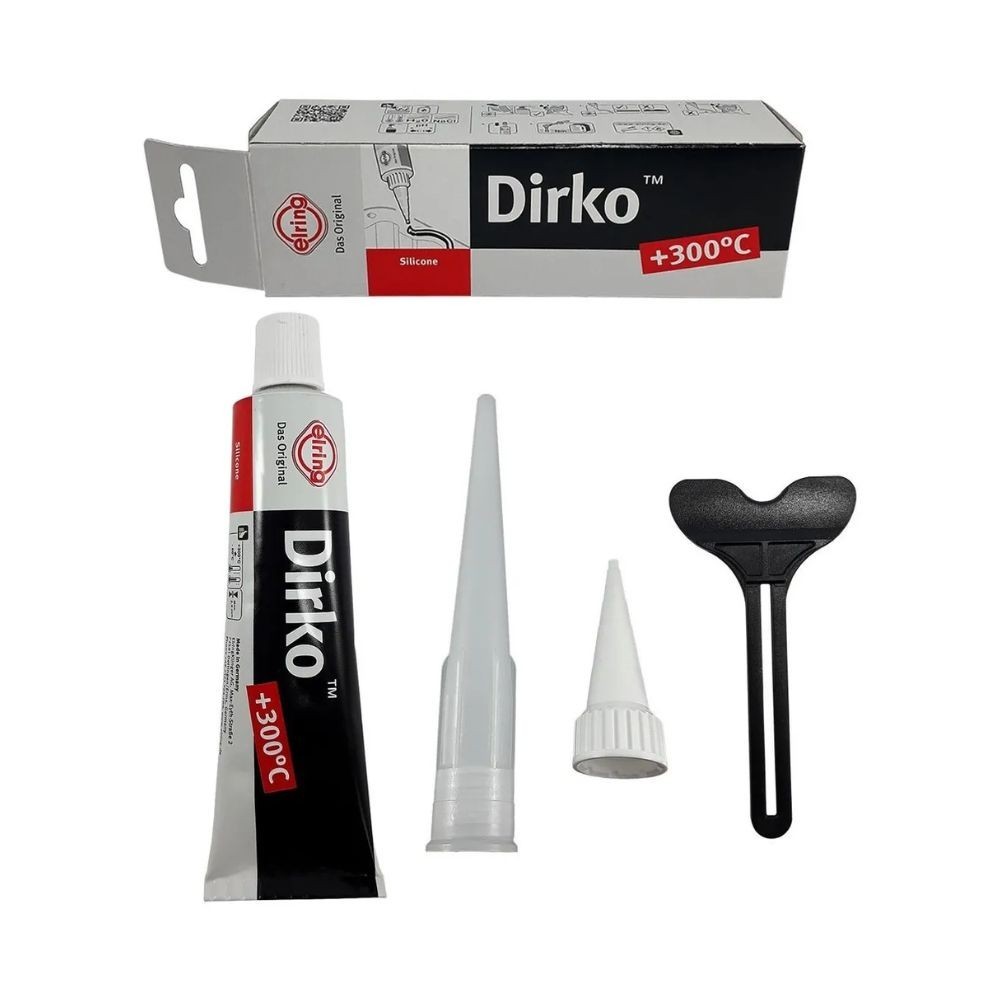 Cola Silicone Dirko Preta 70g Elring Alta Temperatura Até 315°c