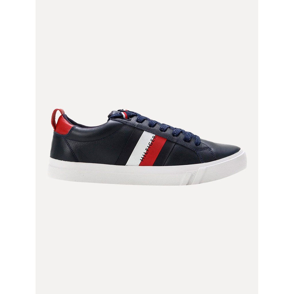 Tênis Tommy Hilfiger Masculino Couro Dino 9A Midnight Original Azul Marinho