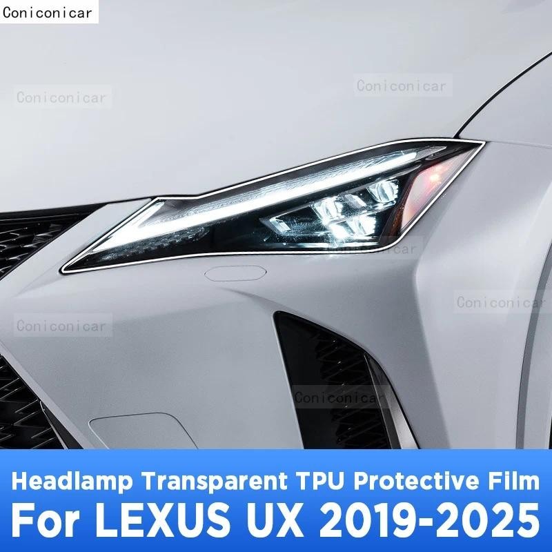Para LEXUS UX 2019-2025 2024 Farol Externo Do Carro Anti-Riscos Lâmpada Frontal Transparente TPU Película Protetora Ades